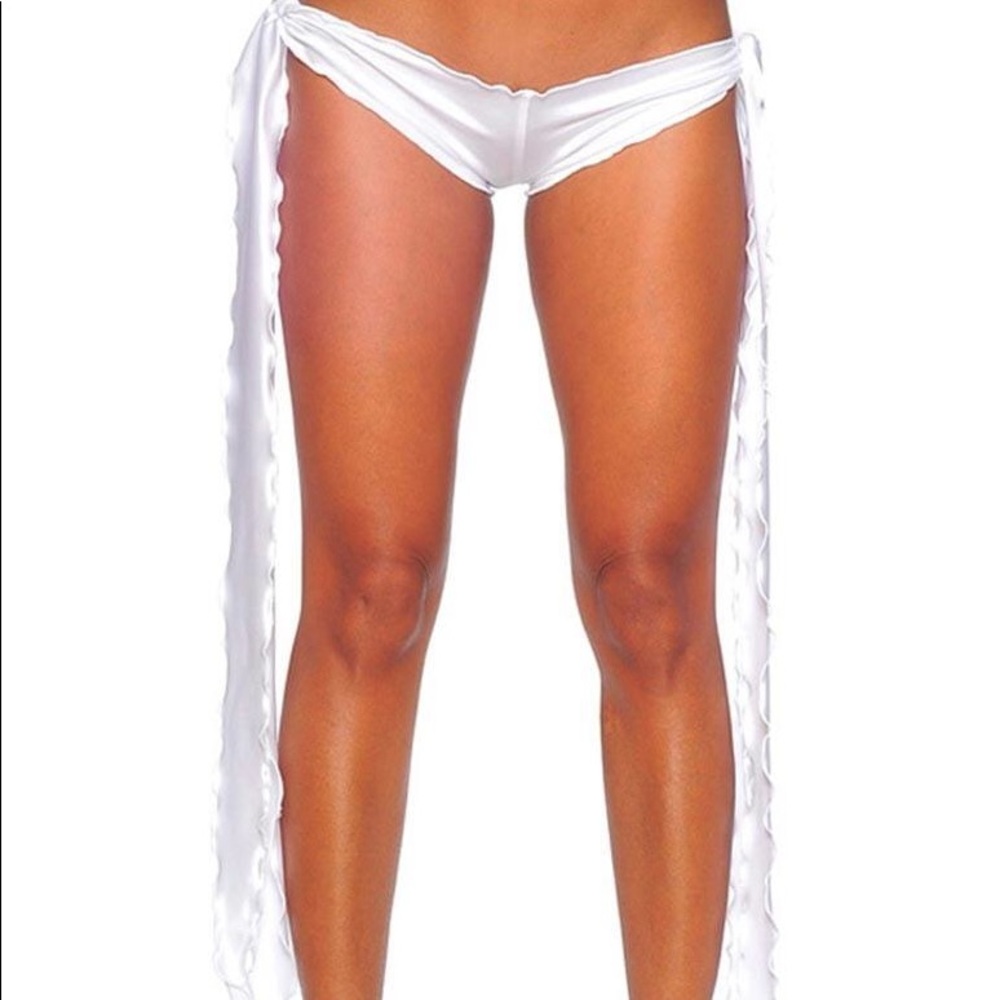White side tie rave bottoms